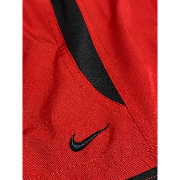 Nike Red Black Athletic Shorts XXL Mesh Lined Drawstring Waist - Picture 11 of 11